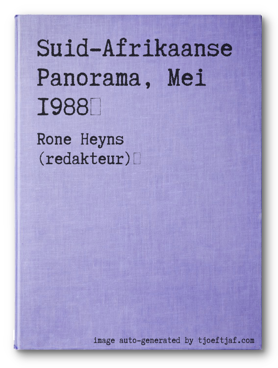 Suid-Afrikaanse Panorama, Mei 1988
