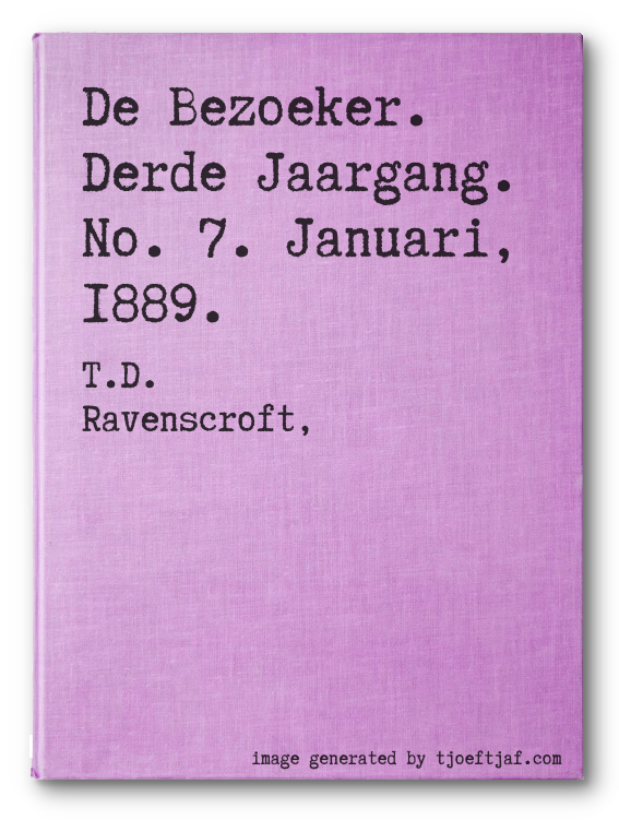 De Bezoeker. Derde Jaargang. No. 7. Januari, 1889.