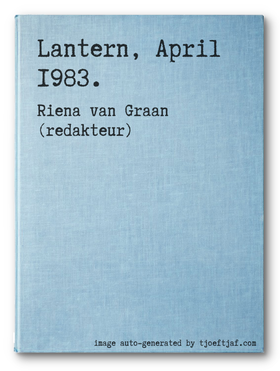 Lantern, April 1983.