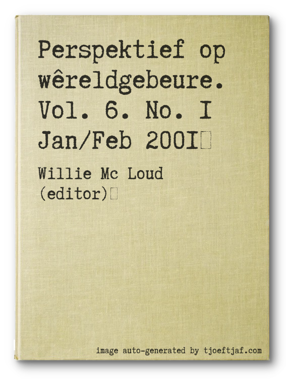 Perspektief op wreldgebeure. Vol. 6. No. 1 Jan/Feb 2001