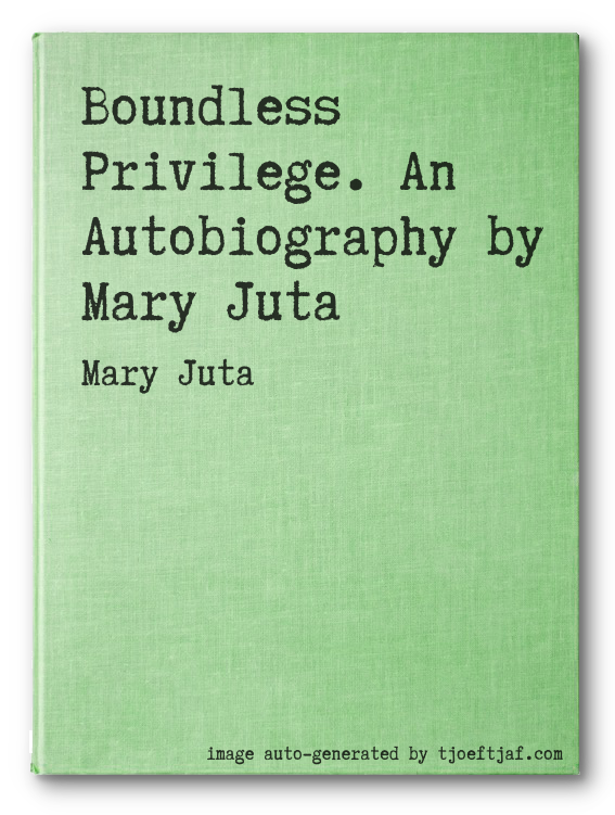 Boundless Privilege. An Autobiography by Mary Juta