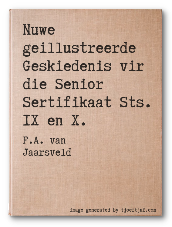 Nuwe geillustreerde Geskiedenis vir die Senior Sertifikaat Sts. IX en X.