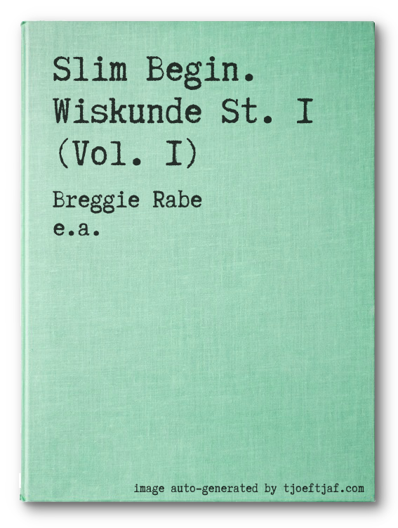 Slim Begin. Wiskunde St. 1 (Vol. 1)