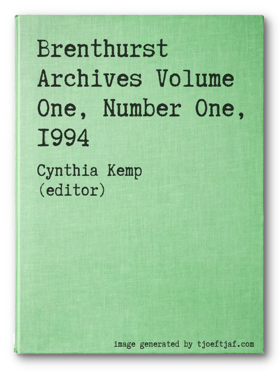 Brenthurst Archives Volume One, Number One, 1994