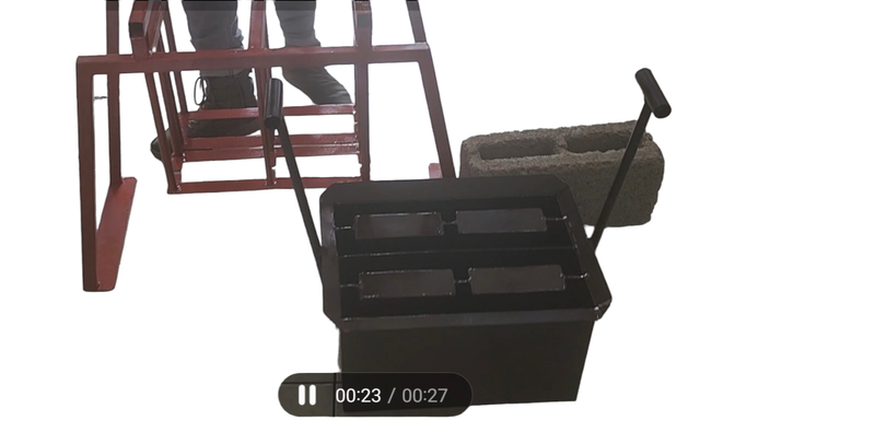 Efficient Hollow Block Manual Machine: 2 Blocks Per Drop