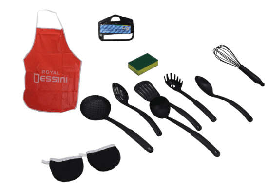 Dessini Die Cast Aluminum Non-Stick Cookware Set with Grill Pan - 23 Piece