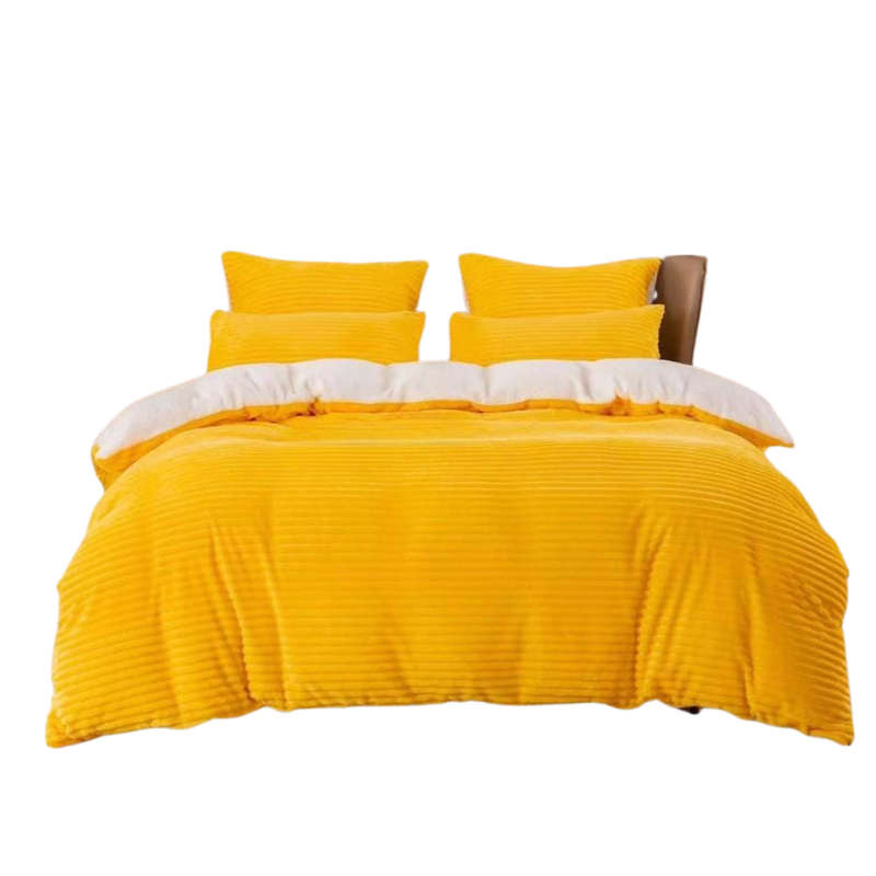 Luxurious 5-Piece Winter Wool and Velvet Comforter Set