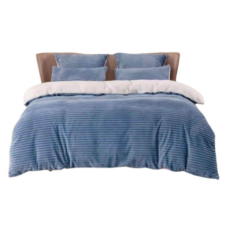Luxurious 5-Piece Winter Wool and Velvet Comforter Set