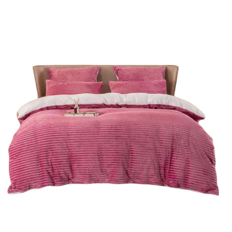 Luxurious 5-Piece Winter Wool and Velvet Comforter Set