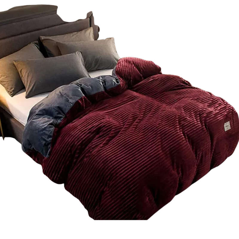 Striped Luxurious 6-Piece Winter Duvet Set