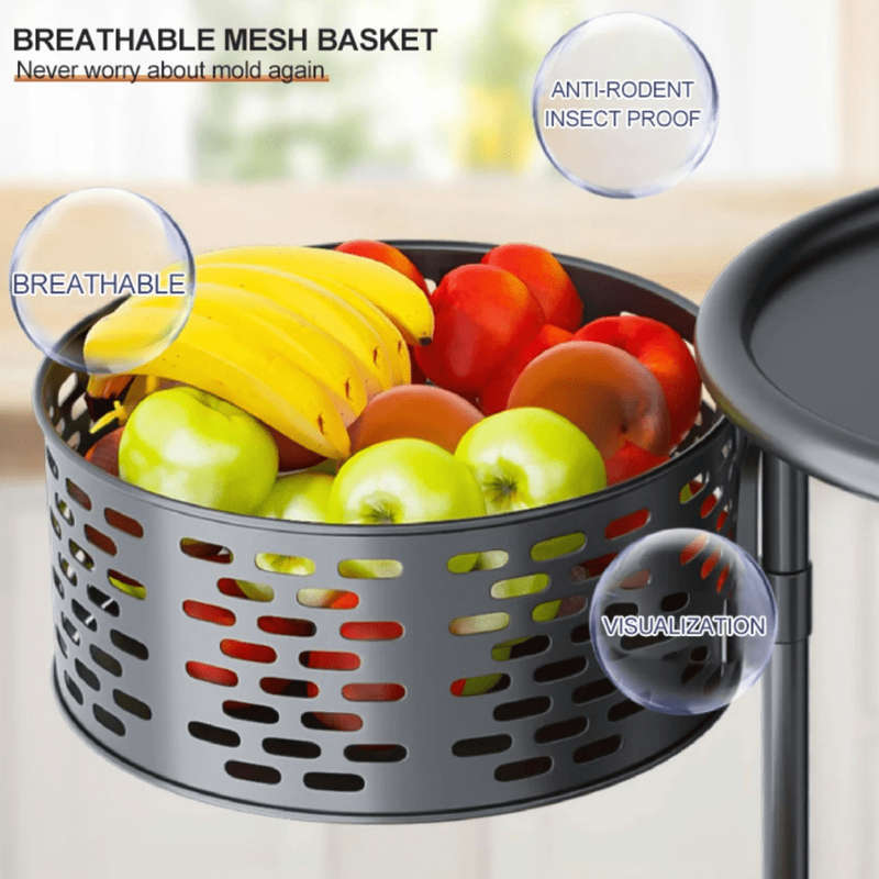 Versatile Kitchen Storage Cart on Wheels - Ideal for Vegetables, Fruits, Pots, and More!