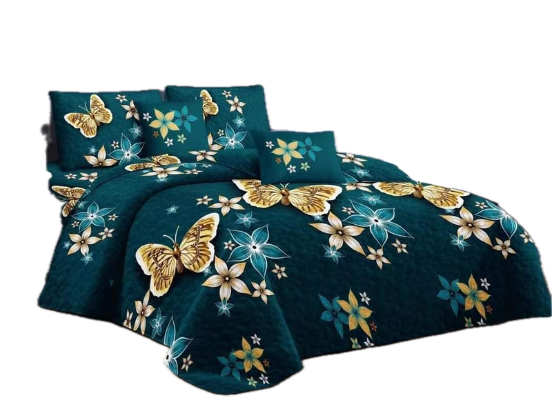 Luxurious 5-Piece Quilted Bedspread Set - Premium Materials, Elegant Design