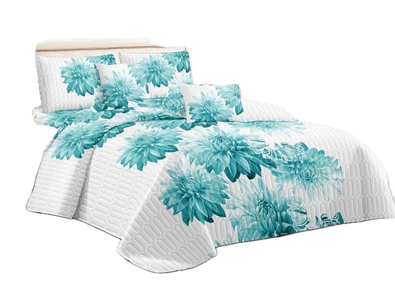 Luxurious 5-Piece Quilted Bedspread Set - Premium Materials, Elegant Design