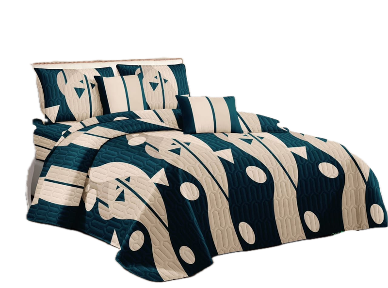 Luxurious 5-Piece Quilted Bedspread Set - Premium Materials, Elegant Design