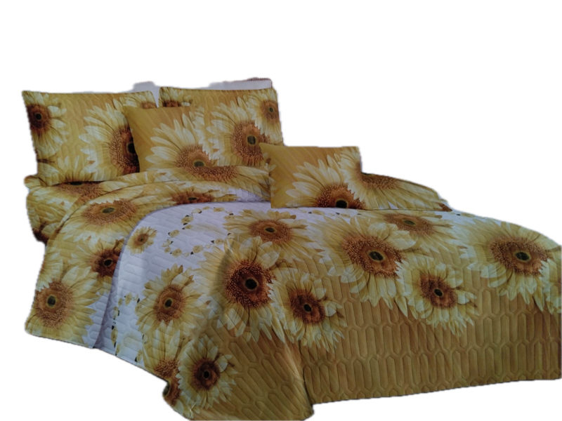 Luxurious 5-Piece Quilted Bedspread Set - Premium Materials, Elegant Design