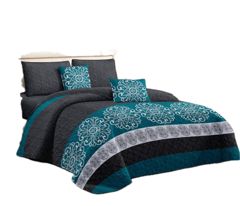 Luxurious 5-Piece Quilted Bedspread Set - Premium Materials, Elegant Design