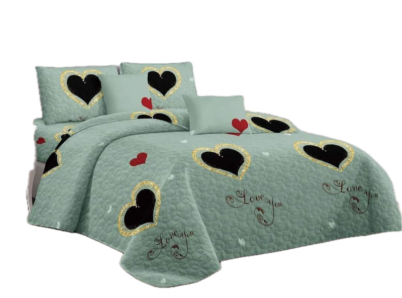 Luxurious 5-Piece Quilted Bedspread Set - Premium Materials, Elegant Design