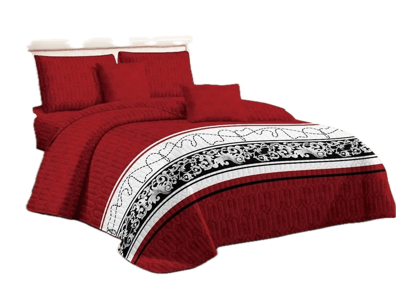 Luxurious 5-Piece Quilted Bedspread Set - Premium Materials, Elegant Design