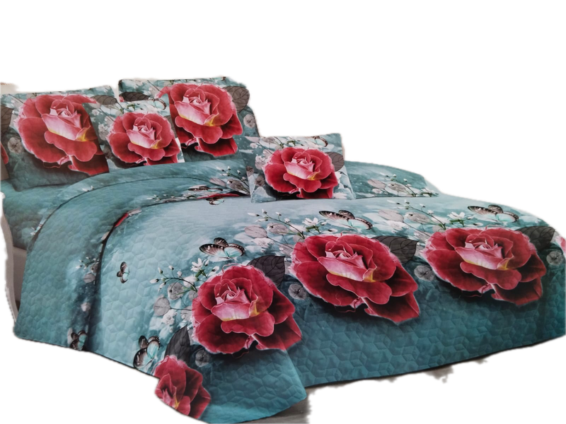 Luxurious 5-Piece Quilted Bedspread Set - Premium Materials, Elegant Design