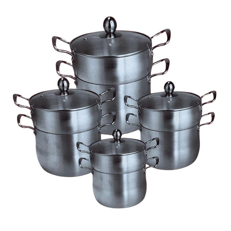 Product Name: 12-Piece Aluminium Pots Set - 18, 20, 22, 24 cm