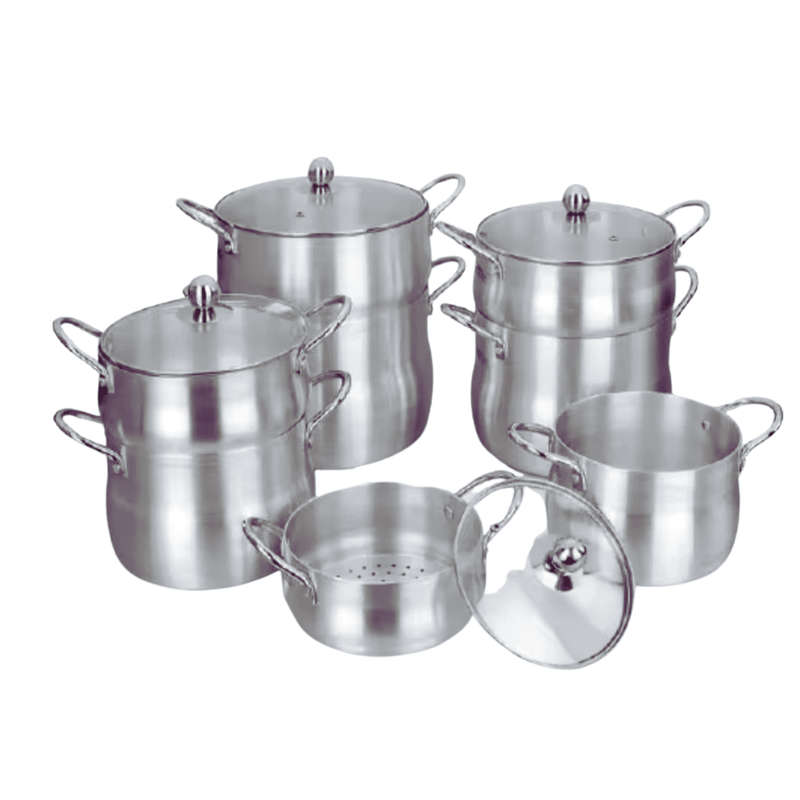 Product Name: 12-Piece Aluminium Pots Set - 18, 20, 22, 24 cm