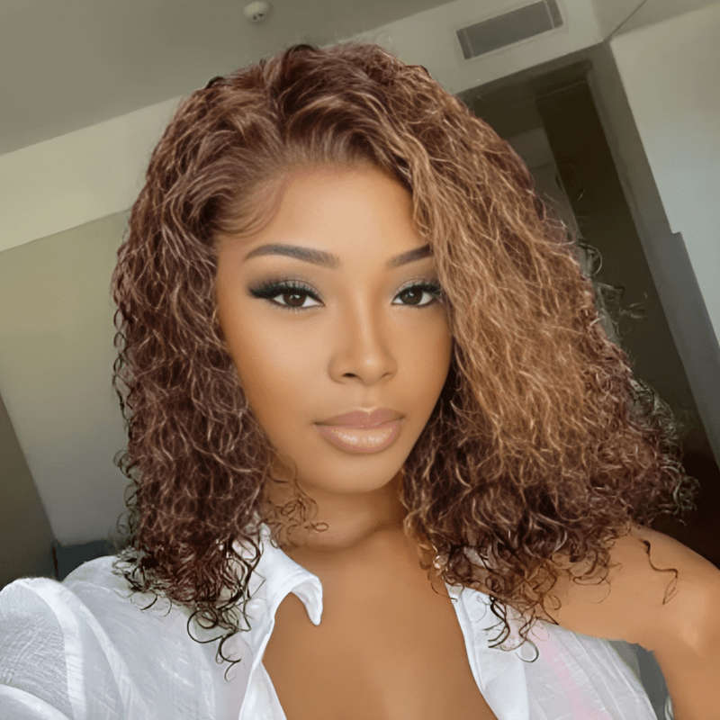 Piano Curly 13x4 Frontal Lace Wig  Natural Hairline, Premium Quality