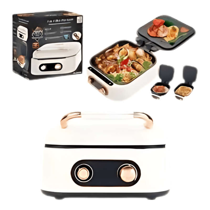 3-in-1 Hot Pot Grill  Non-Stick, Multifunctional Cooking Appliance