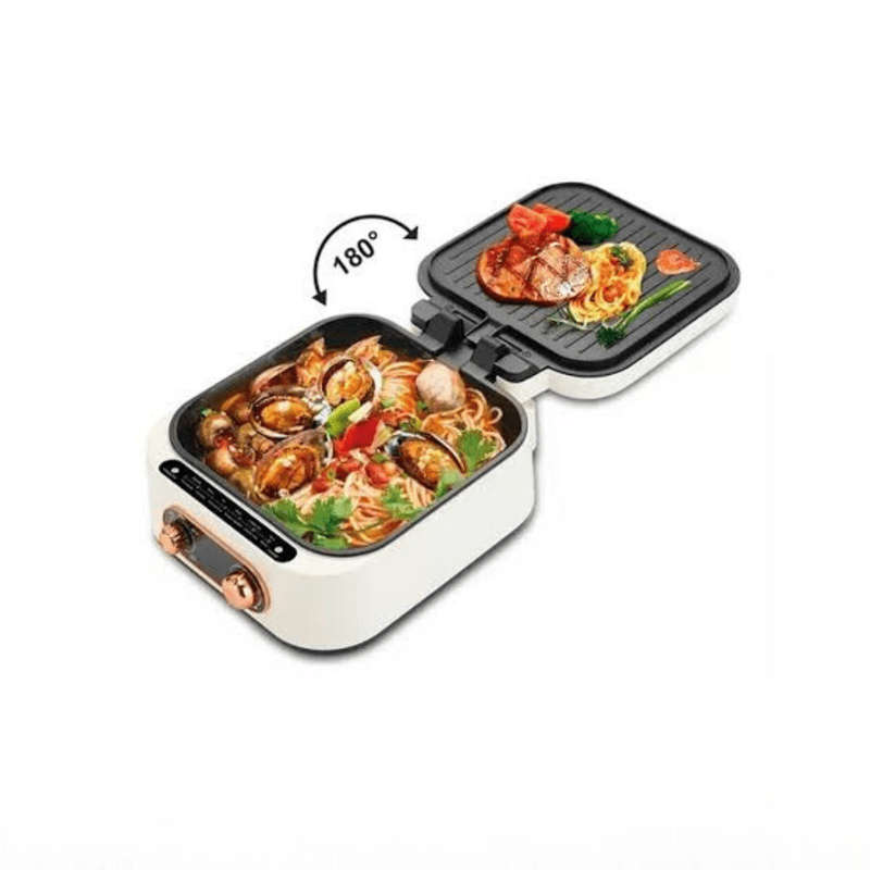 3-in-1 Hot Pot Grill  Non-Stick, Multifunctional Cooking Appliance
