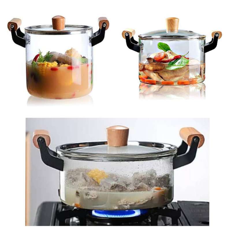 6-Piece Glass Cookware Set  Elegant &amp; Functional Cooking Made Easy
