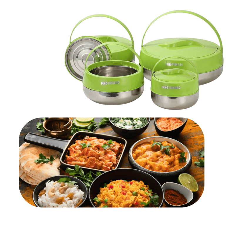 4-Piece Insulated Lunchbox SetKeep Your Meals Warm, Fresh, and Stylish