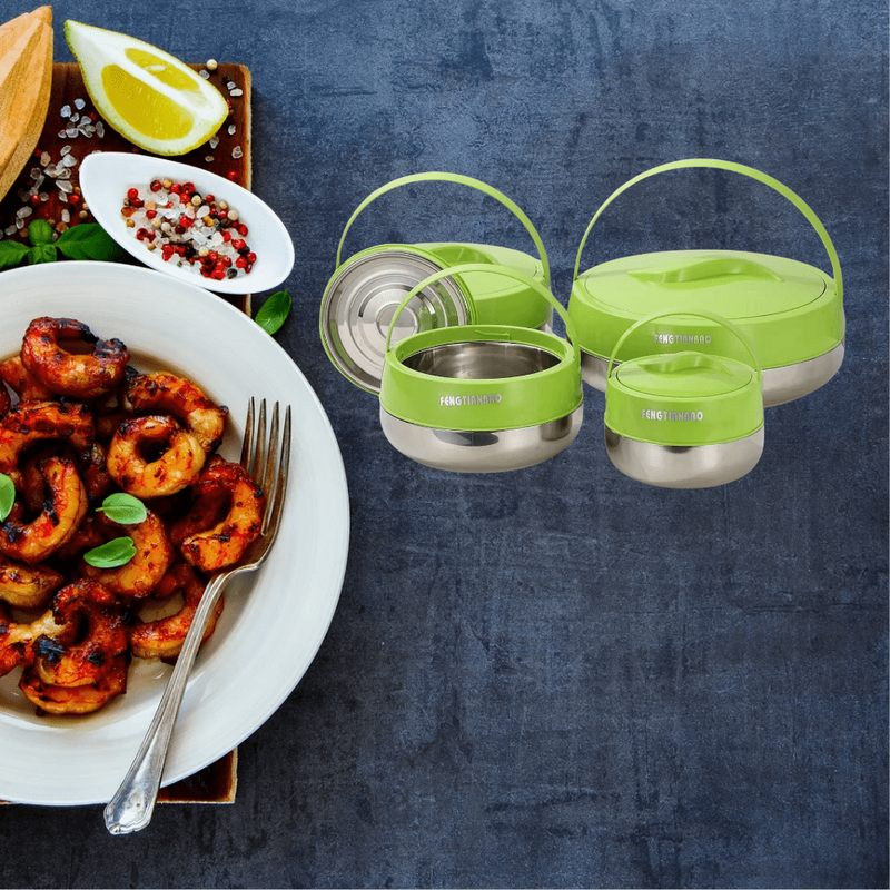 4-Piece Insulated Lunchbox SetKeep Your Meals Warm, Fresh, and Stylish