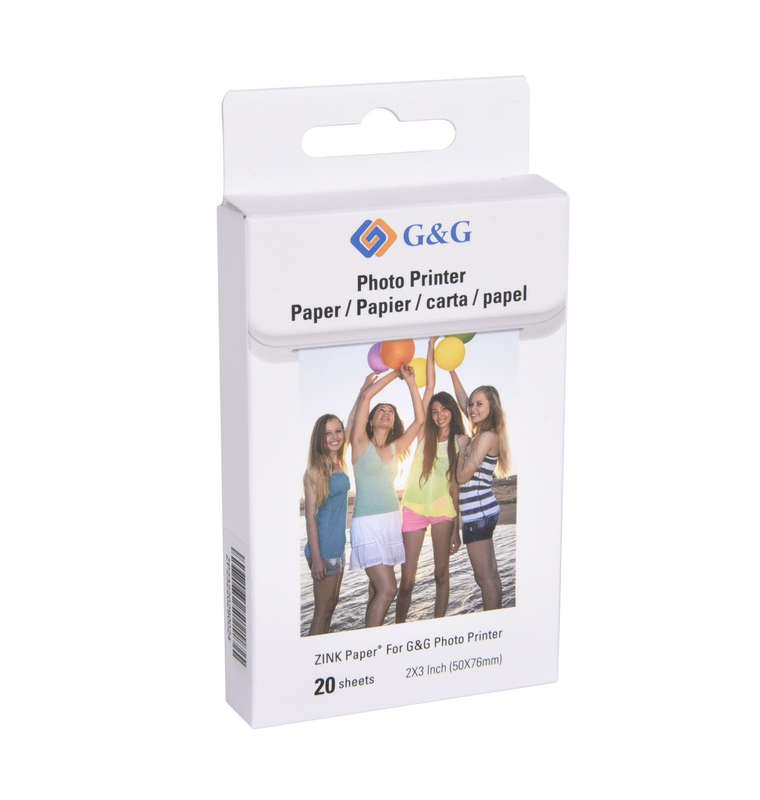 G&G - 20 Pack Photo Paper (for Pocket Printer)