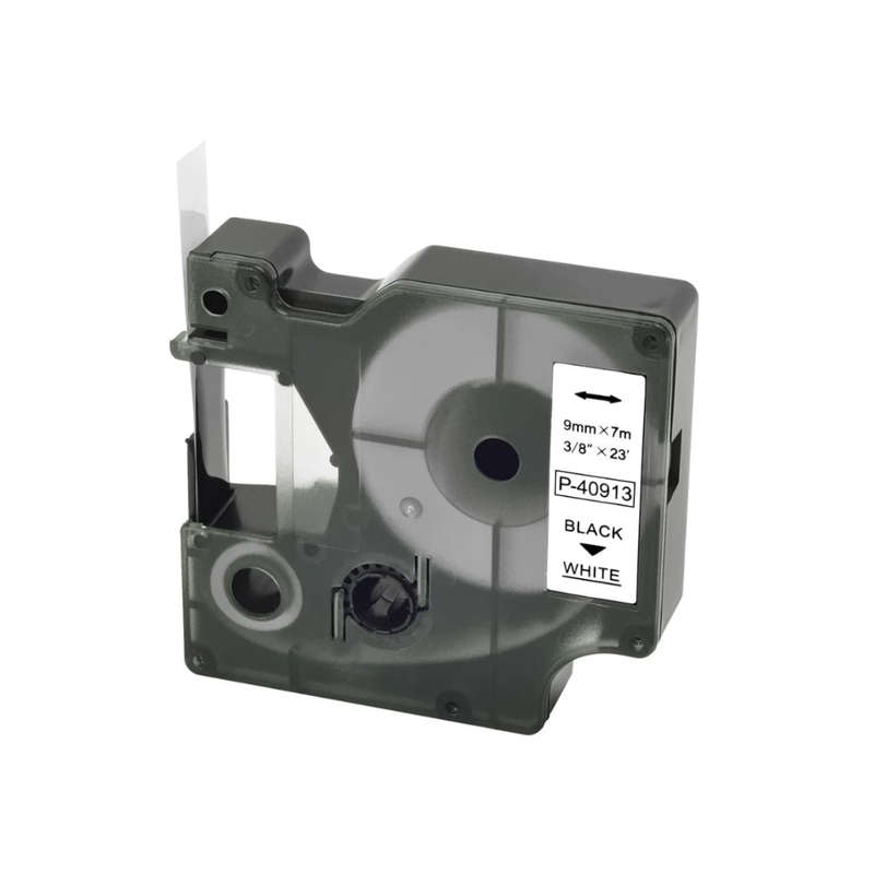 Dymo D1 Compatible Label Tape (Black on White) 9mm x 7m