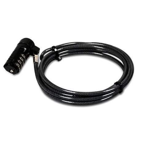 Port Design 4 Digit Notebook Combination Lock  1.8m - Black