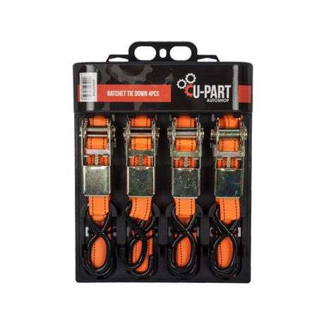 U-Part Tie Down Set Ratchet 4 Piece
