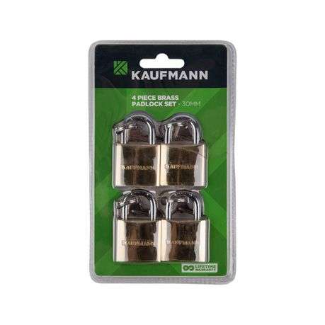 Kaufmann - 4 Piece 30mm Brass Lock Set