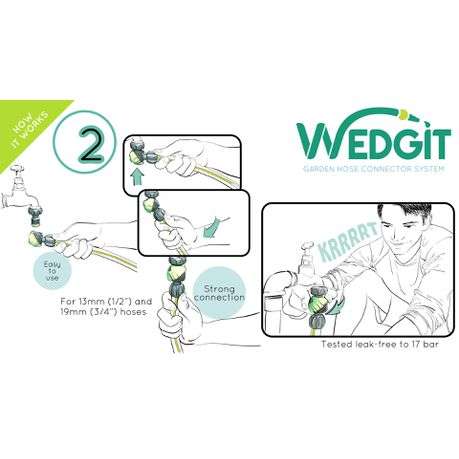 Wedgit Premium Garden Hose 12mm (1/2") 20m 35bar with Connector Starter Set