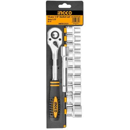 Ingco Socket Set 1/2" - 12 Piece