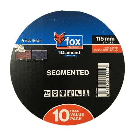 Fox Tools - Segmented 11500 Diamond Blades - Set of 10