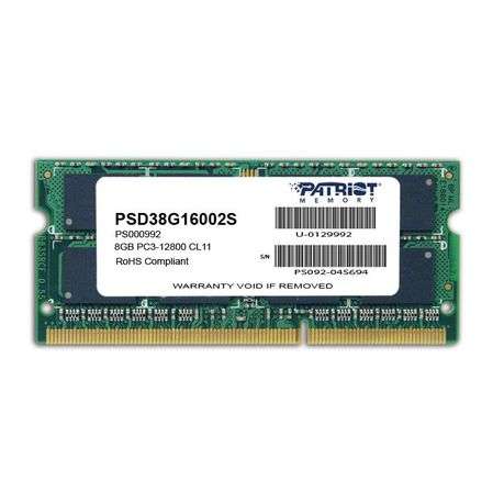 Patriot 8GB DDR3 1600MHz Notebook / Laptop RAM
