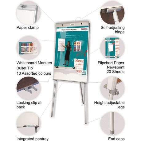 Parrot Standard Non-Magnetic Flipchart Retail - 100cm x 64cm