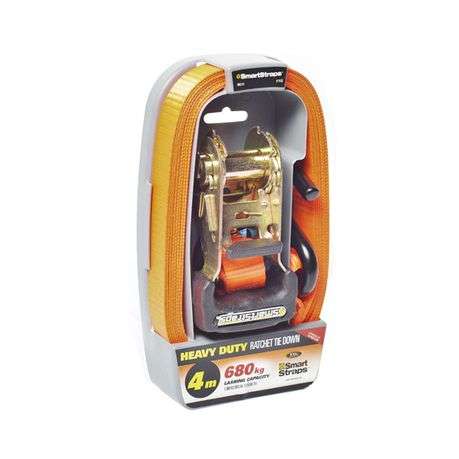 Smart Straps 4m Ratchet Tie Down Pad - Orange