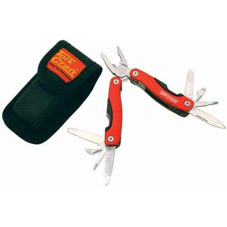 Tork Craft Mini Multitool with Nylon Pouch - Red