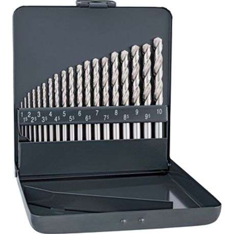 Alpen Hss Sprint Drill Bit Set 19 Piece 1-10 X 0.5mm In Metal Case