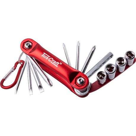 Tork Craft 12 Piece Folding Socket &amp; Screwdriving Set