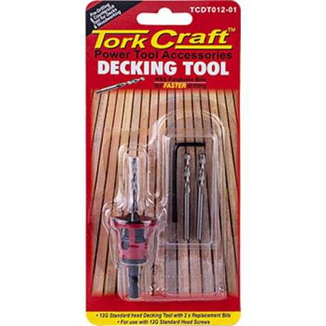 Tork Craft Decking Tool 12G Std Head Pre-Drill &amp; Countersink