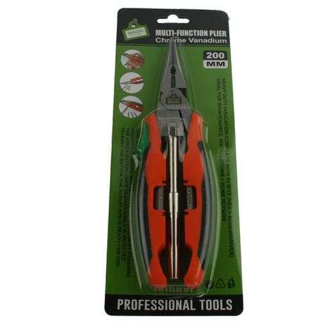 Waldo Multi function Long Nose Plier (200mm) and 8 Bit HEX Screwdriver