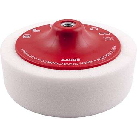 Flexipads White Compound Sponge M14 X 2MM 150 X 50 Red Backing