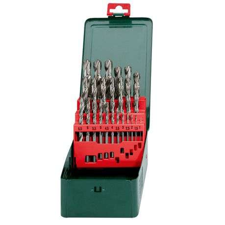 Metabo - HSS-G Drill Bits (25 piece) in Metal Storage Case, "SP"
