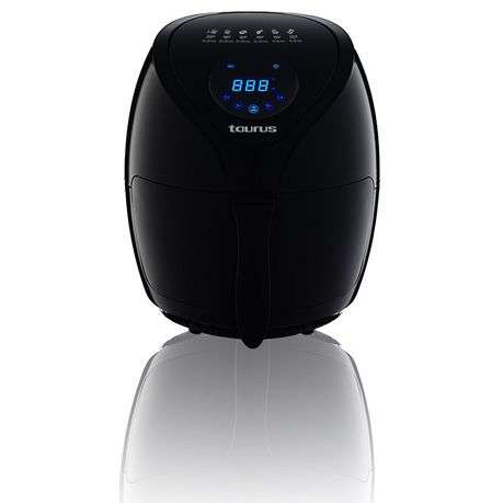 Taurus - 1400W 2.6 Litre Plastic Air Fryer With Timer Digital - Black